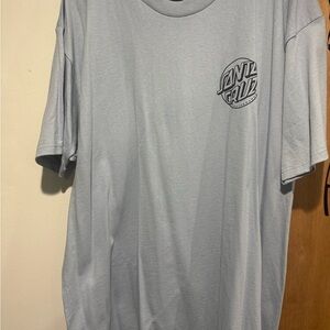 Santa Cruz Skateboards Men's Light Blue T-Shirt